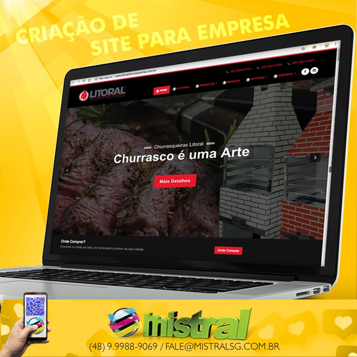 Criação de site para Empresas: Litoral Churrasqueiras!