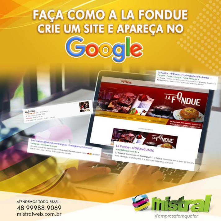 Faça como a La fondue crie um site e apareça no google