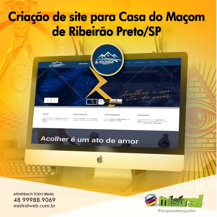 Criação de site para Casa do Maçom de Ribeirão Preto/SP